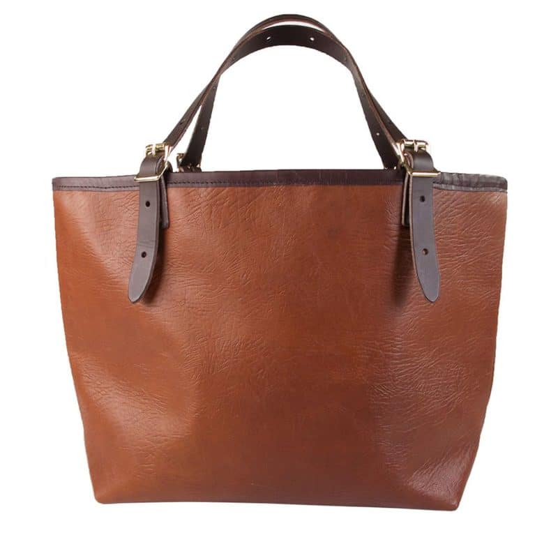 Custom Duluth Pack™ Bison Leather Market Tote with logo - 1