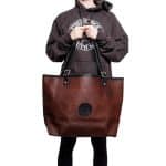 Custom Duluth Pack™ Bison Leather Market Tote with logo - 5