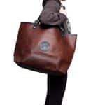 Custom Duluth Pack™ Bison Leather Market Tote with logo - 6