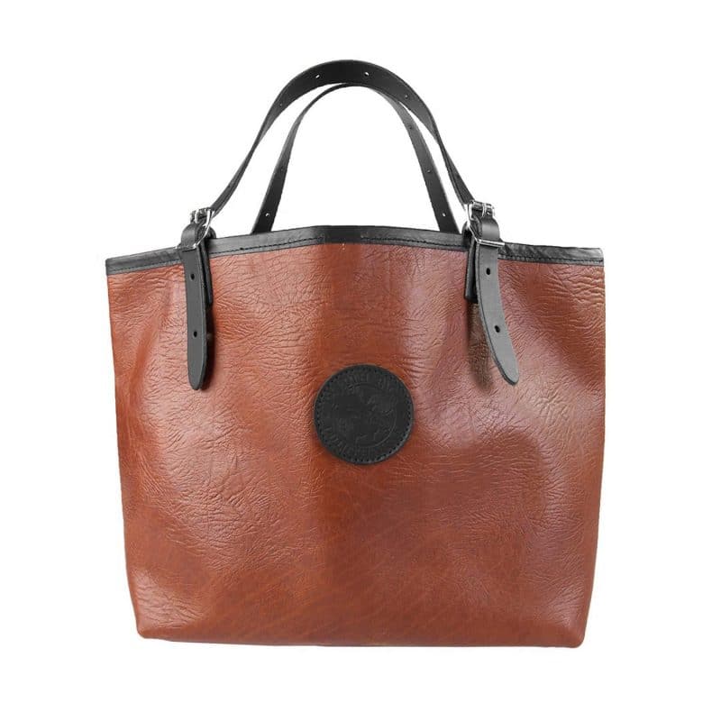 Custom Duluth Pack™ Bison Leather Market Tote with logo