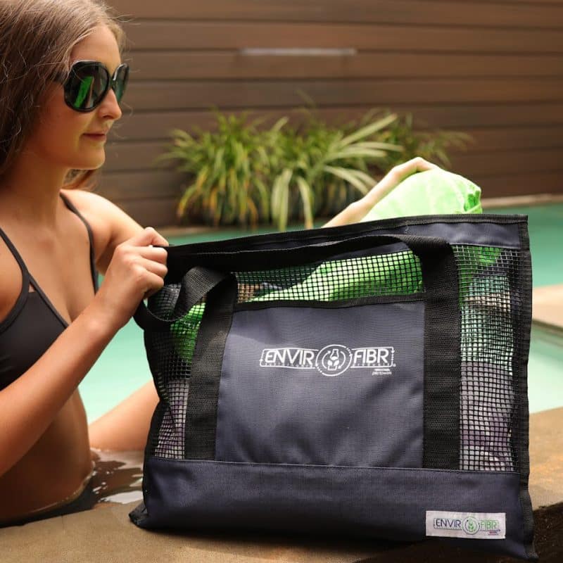 Custom EnviroFibr Mesh Eco-Tote Beach Bag with logo