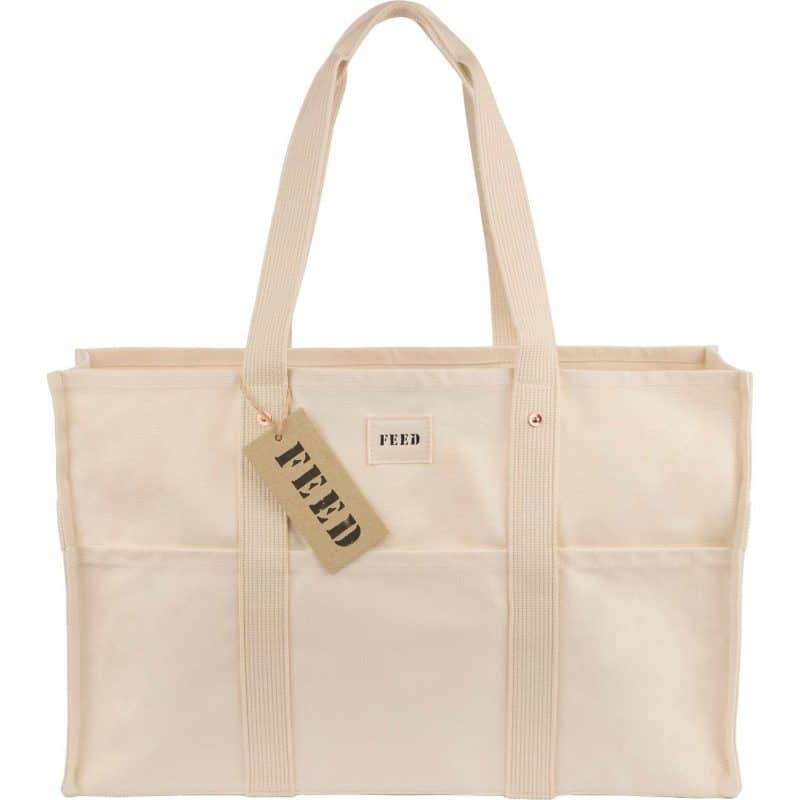 Custom FEED Organic Large Market Tote with logo - 1