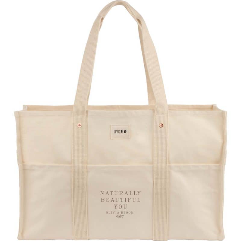 Custom FEED Organic Large Market Tote with logo - 2