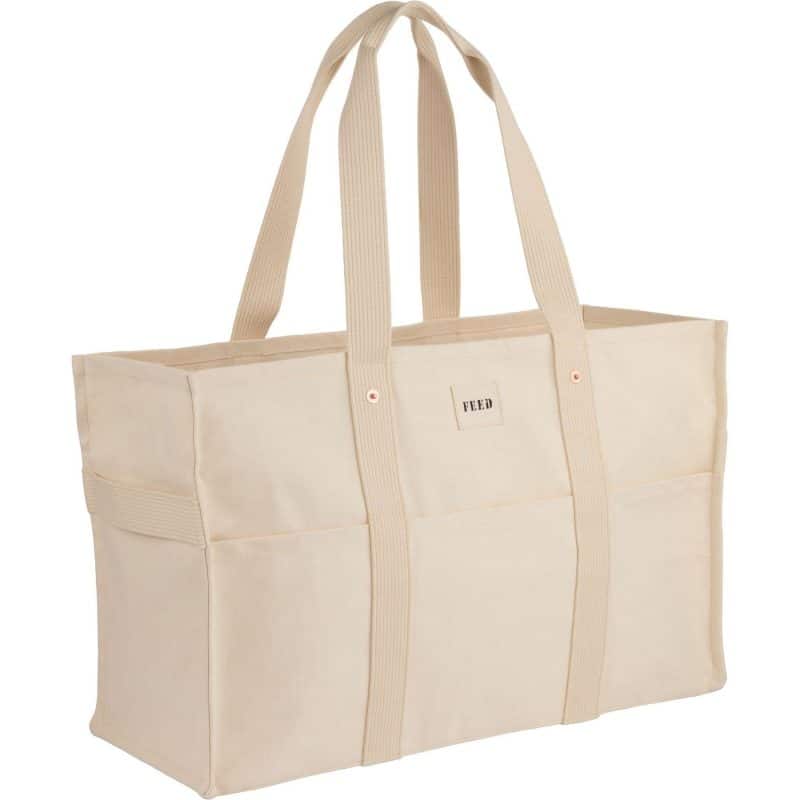 Custom FEED Organic Large Market Tote with logo - 4