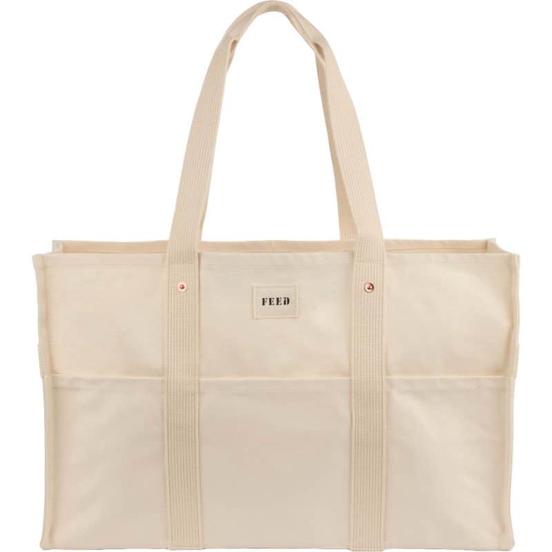 Custom FEED Organic Large Market Tote with logo - 7