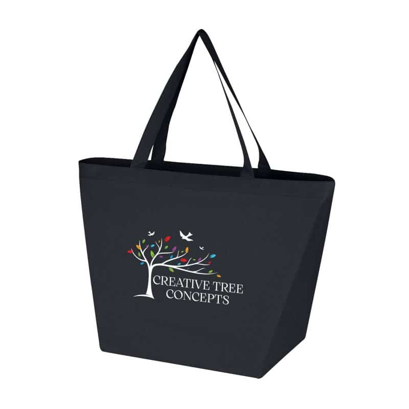 Custom Full Color Non-Woven Recycled Budget Shopper Tote with logo - 2