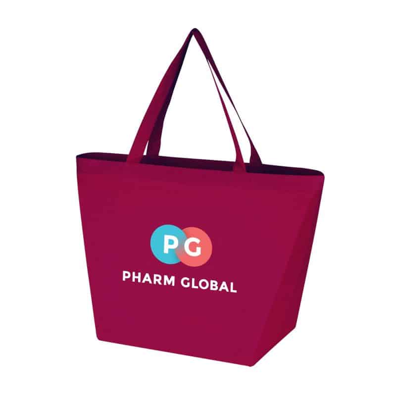 Custom Full Color Non-Woven Recycled Budget Shopper Tote with logo - 4