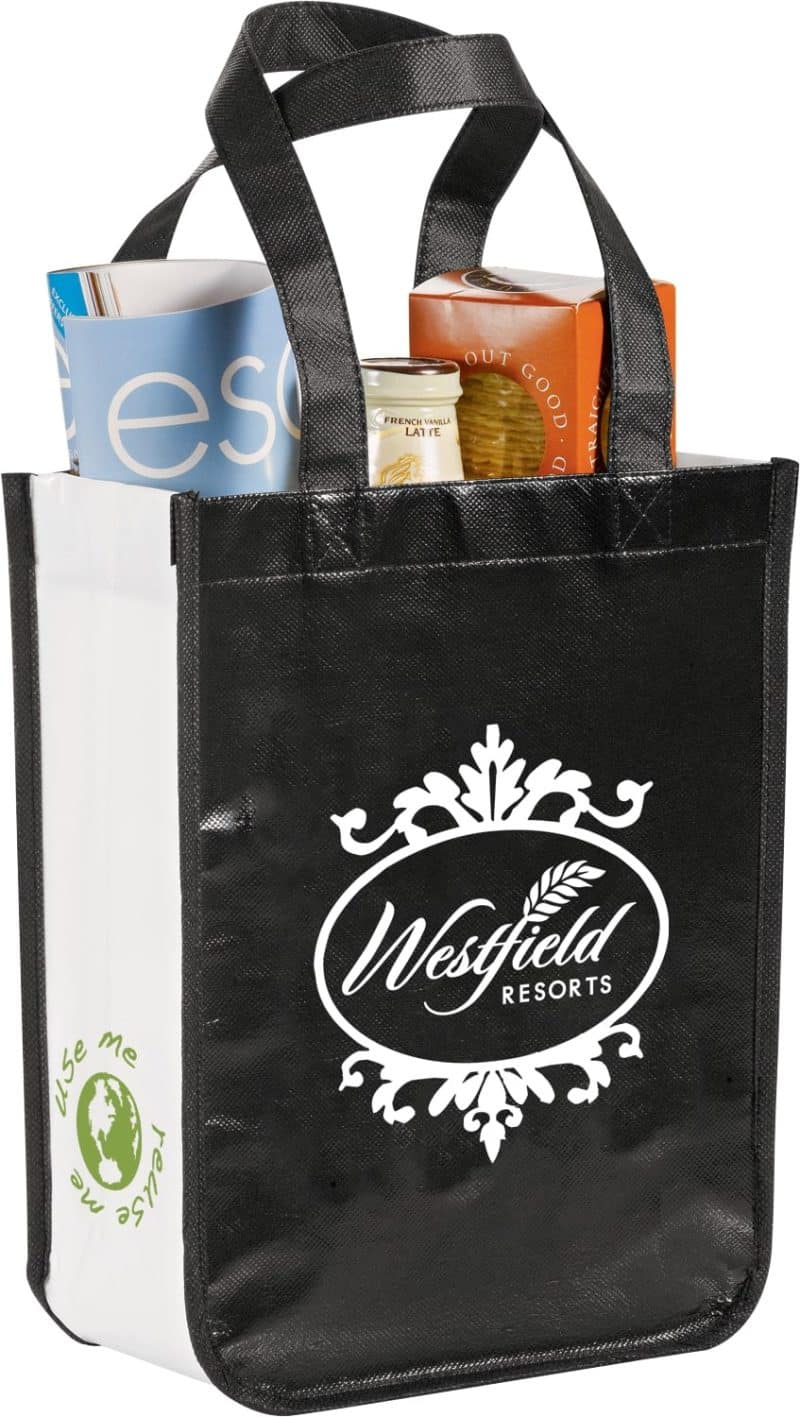 Custom Gloss Laminated Non-Woven Gift Tote with logo - 3