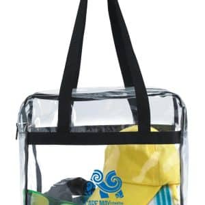 Custom Good Value™ Clear Zippered Tote with logo