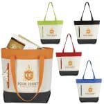 Custom Good Value™ Color Zip Tote with logo