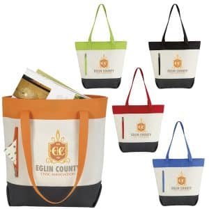 Custom Good Value™ Color Zip Tote with logo