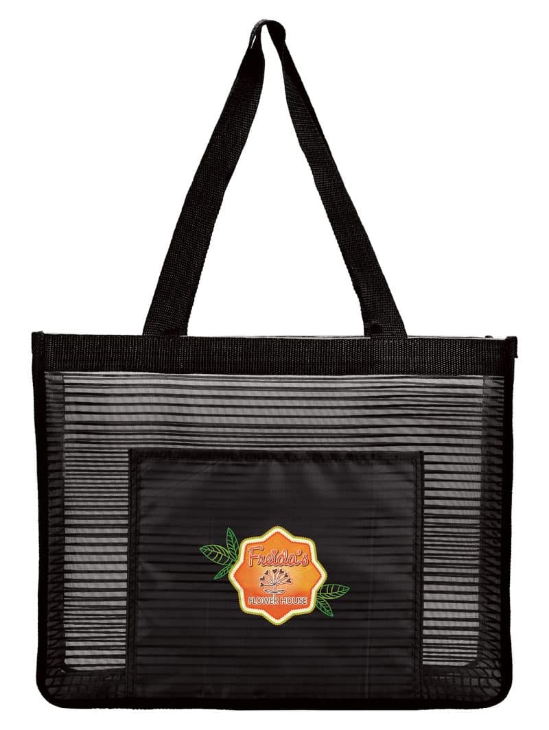 Custom Good Value™ Landscape Mesh Tote with logo - 1