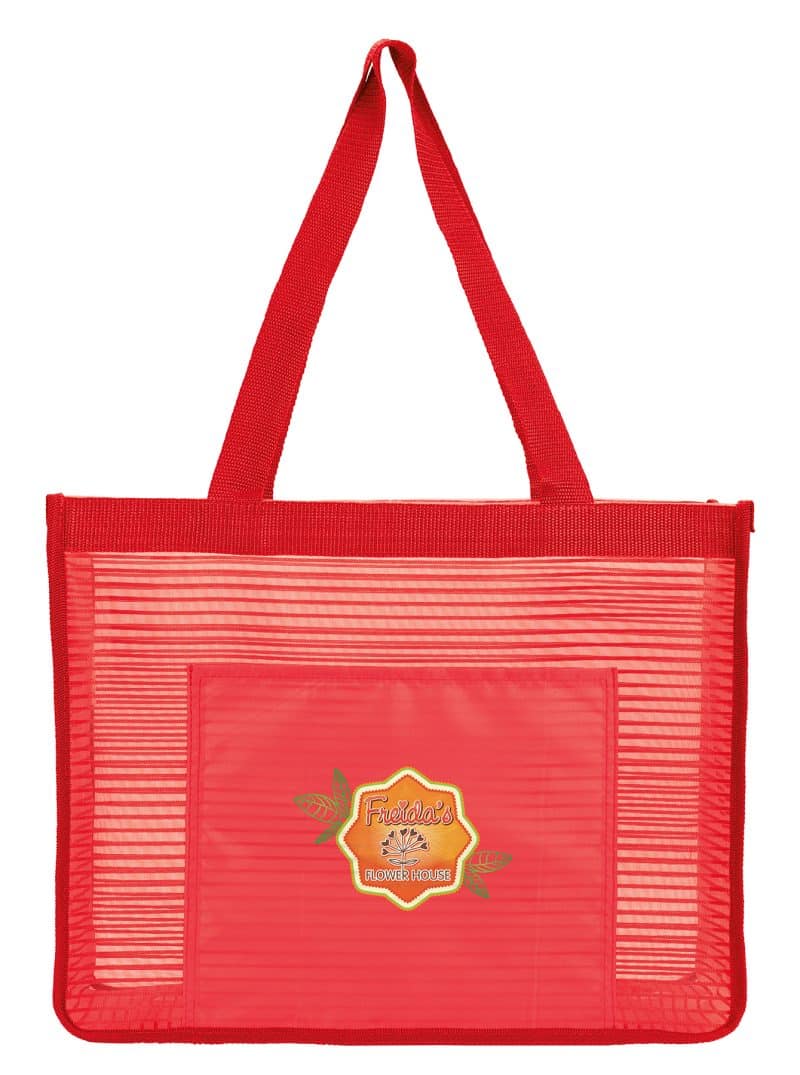 Custom Good Value™ Landscape Mesh Tote with logo - 2