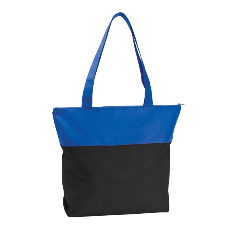Custom Good Value™ Poly Pro Two-Tone Zippered Tote with logo - 4