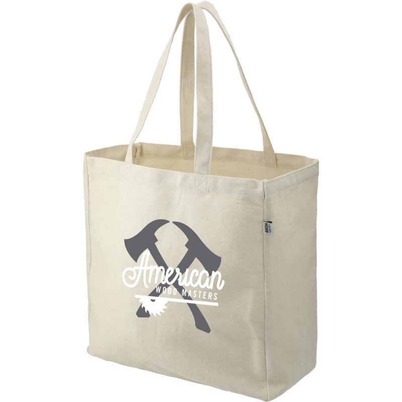 Custom Hemp Cotton Carry-All Tote with logo - 2