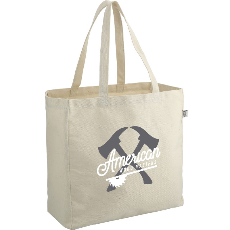 Custom Hemp Cotton Carry-All Tote with logo - 3