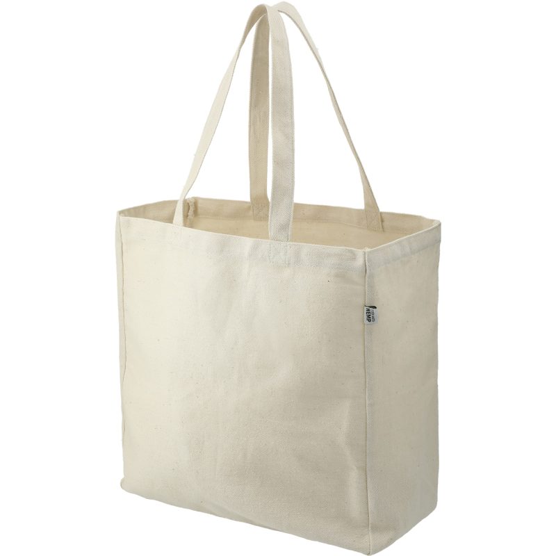 Custom Hemp Cotton Carry-All Tote with logo - 6