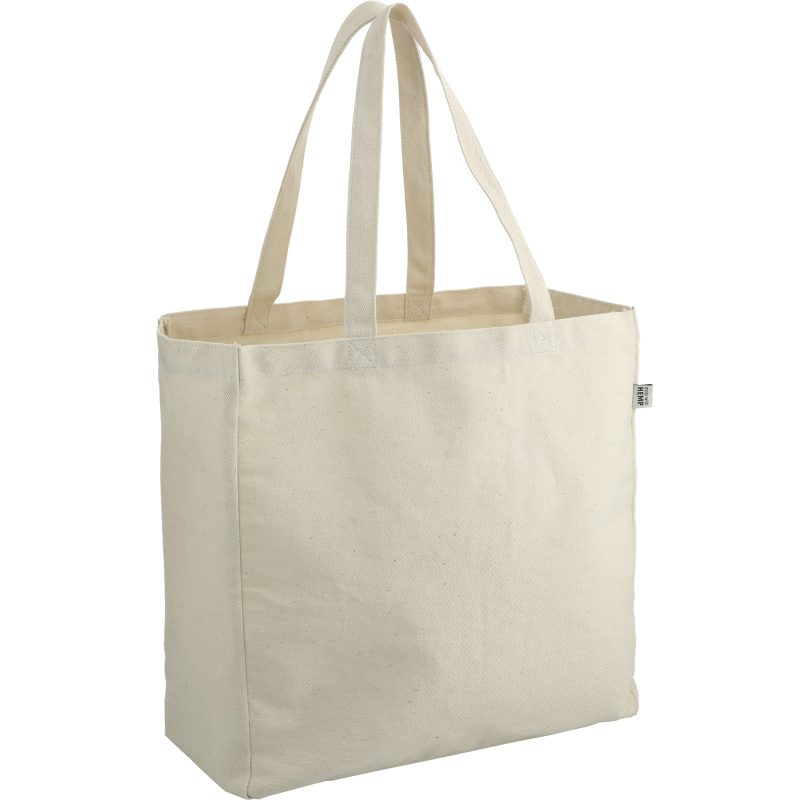 Custom Hemp Cotton Carry-All Tote with logo - 7