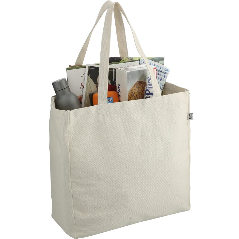 Custom Hemp Cotton Carry-All Tote with logo - 8