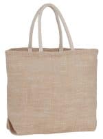 Custom Herringbone Jute Tote with logo - 6