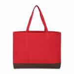 Custom Ivy Recycled Cotton Carry-All Tote - AWARE™ - Crimson with logo - 2