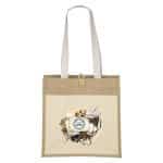 Custom Izzy™ - Jute Tote - ColorVista with logo - 2