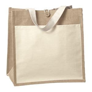 Custom Izzy™ - Jute Tote - Screen Print with logo - 1