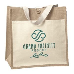 Custom Izzy™ - Jute Tote - Screen Print with logo
