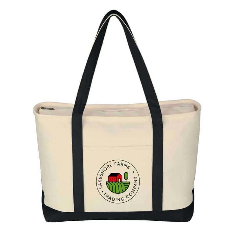 Custom Jornikolor Large 24 oz. Starboard Recycled Cotton Canvas Tote Bag with logo - 2