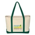 Custom Jornikolor Large 24 oz. Starboard Recycled Cotton Canvas Tote Bag with logo - 4