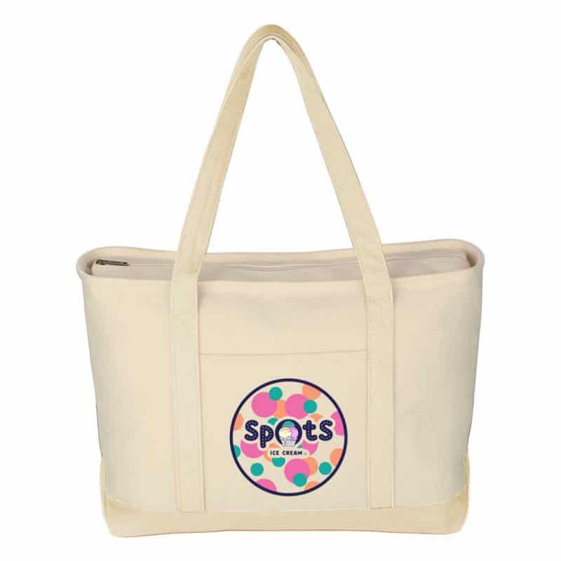 Custom Jornikolor Large 24 oz. Starboard Recycled Cotton Canvas Tote Bag with logo - 6