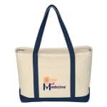 Custom Jornikolor Large 24 oz. Starboard Recycled Cotton Canvas Tote Bag with logo - 8