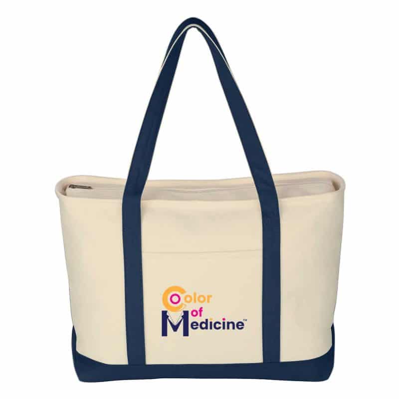Custom Jornikolor Large 24 oz. Starboard Recycled Cotton Canvas Tote Bag with logo - 8