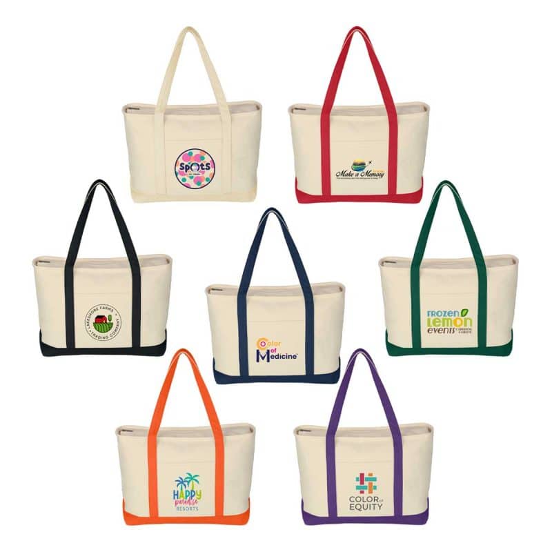 Custom Jornikolor Large 24 oz. Starboard Recycled Cotton Canvas Tote Bag with logo
