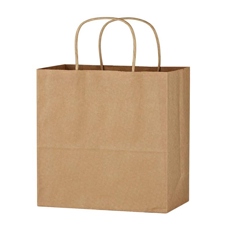 Custom Kraft Paper Brown Wine Bag - 13" X 13" with logo - 1