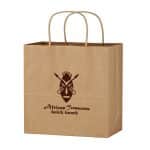 Custom Kraft Paper Brown Wine Bag - 13" X 13" with logo