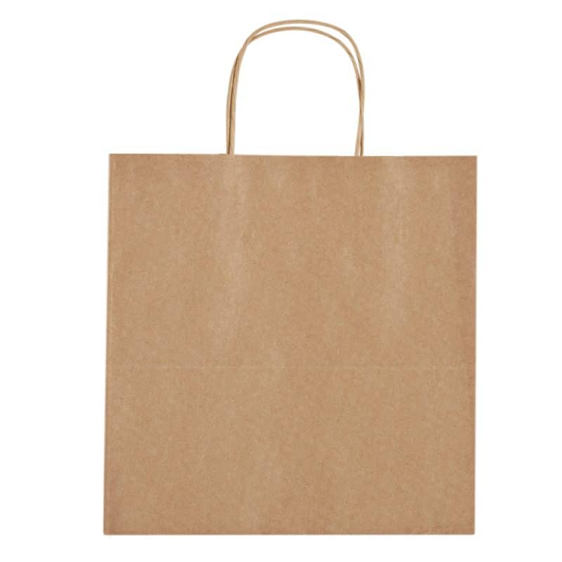Custom Kraft Paper Brown Wine Bag - 13" X 13" with logo - 2