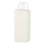 Custom Kraft Paper White Wine Bag - 5.25" X 13" with logo - 1