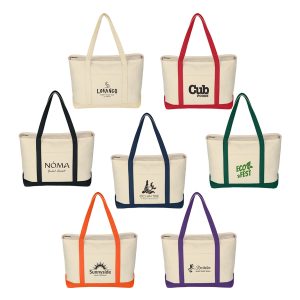Custom Large 24 oz. Starboard Recycled Cotton Canvas Tote Bag with logo