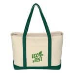 Custom Large 24 oz. Starboard Recycled Cotton Canvas Tote Bag with logo - 4