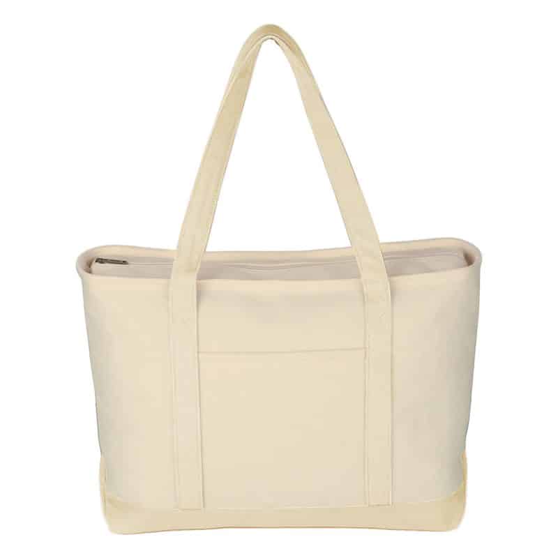 Custom Large 24 oz. Starboard Recycled Cotton Canvas Tote Bag with logo - 5