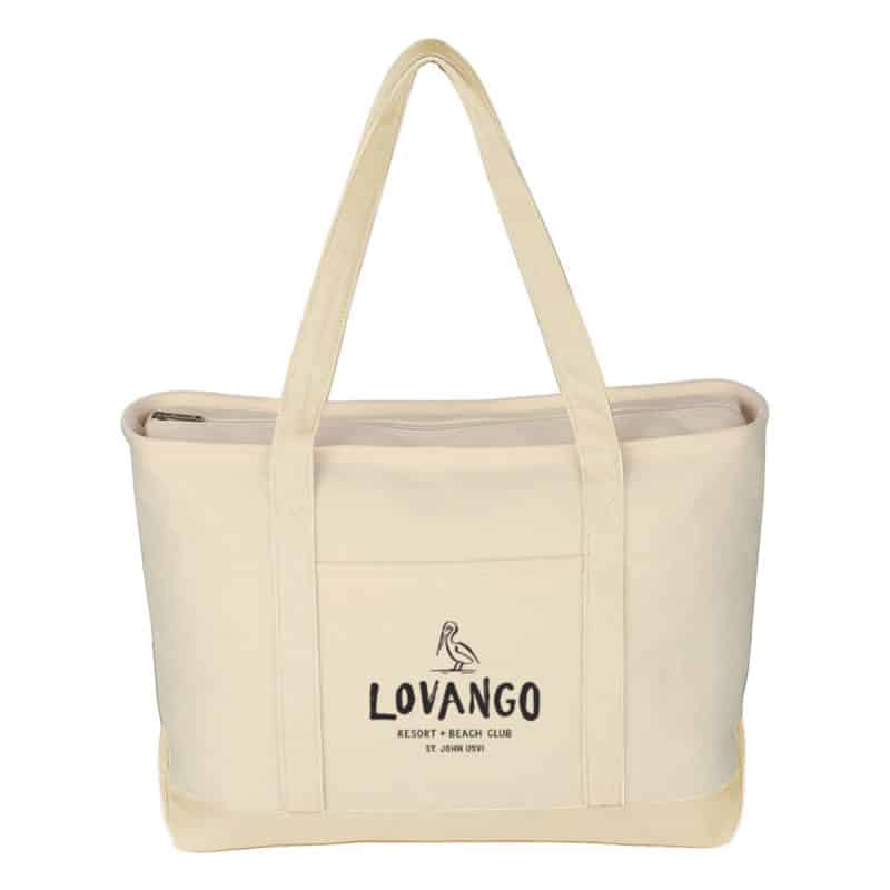 Custom Large 24 oz. Starboard Recycled Cotton Canvas Tote Bag with logo - 6