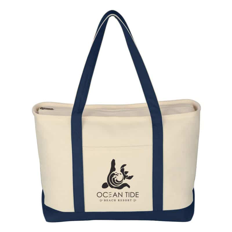 Custom Large 24 oz. Starboard Recycled Cotton Canvas Tote Bag with logo - 8