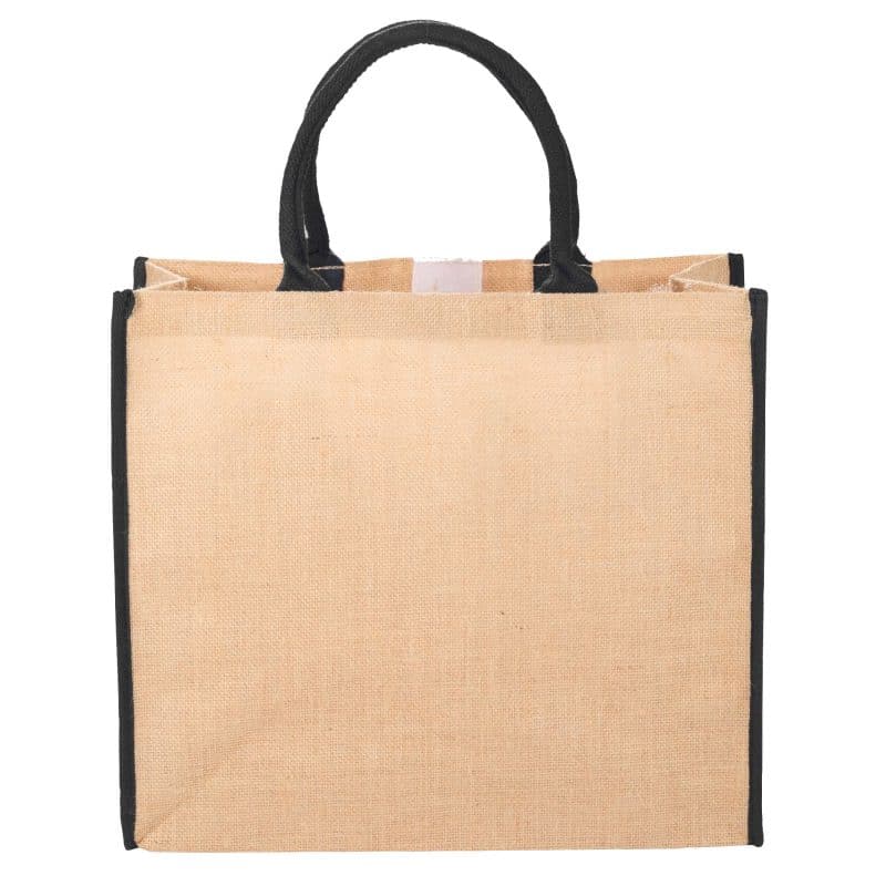 Custom Large Jute Tote with logo - 1