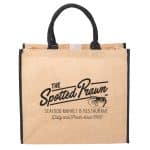 Custom Large Jute Tote with logo