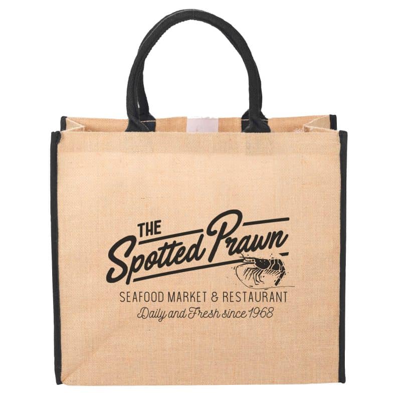 Custom Large Jute Tote with logo - 2