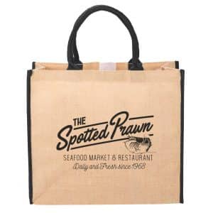 Custom Large Jute Tote with logo