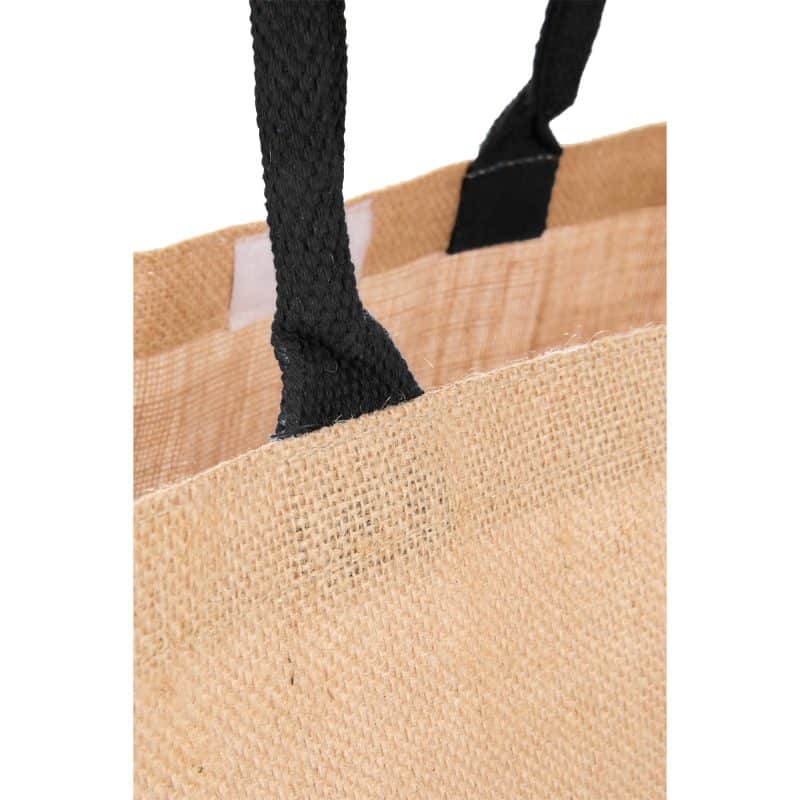 Custom Large Jute Tote with logo - 4