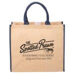Custom Large Jute Tote with logo - 5