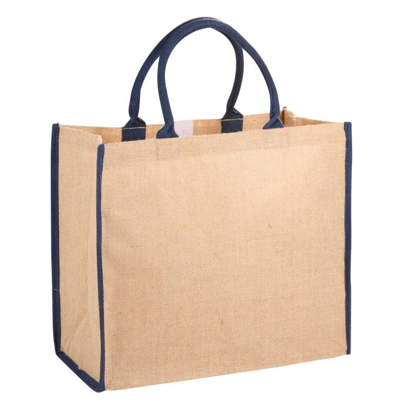 Custom Large Jute Tote with logo - 7